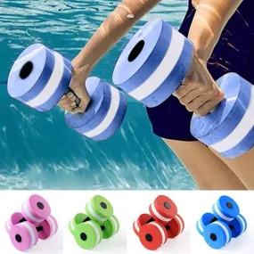 1pc EVA Water Foam Floating Dumbbell Swimming Pool Water Weight Aerobics Automatic Float Aquatic Barbell Toy