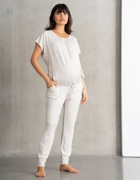 2-Piece Short Sleeve Maternity   Nursing Loungewear