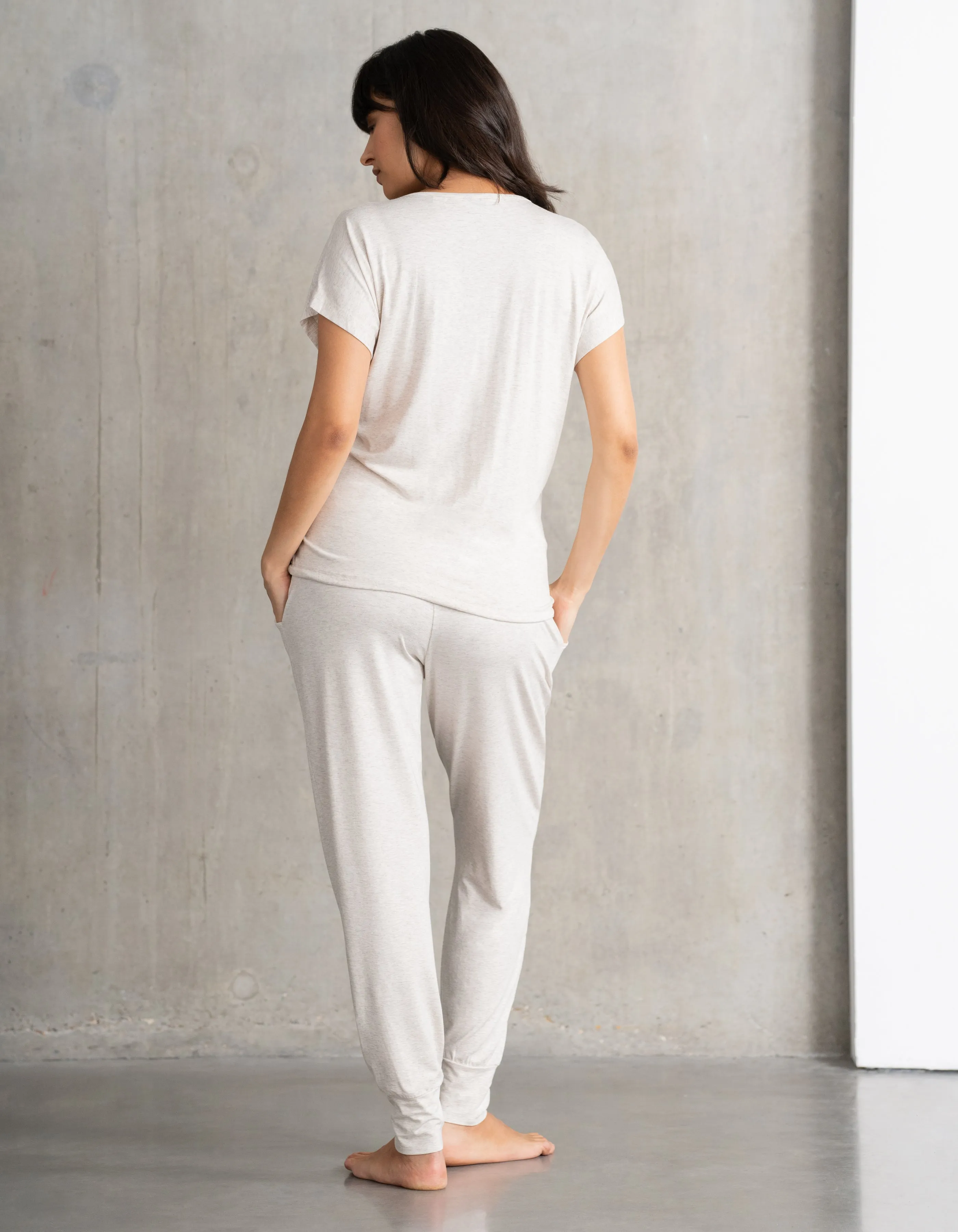 2-Piece Short Sleeve Maternity   Nursing Loungewear