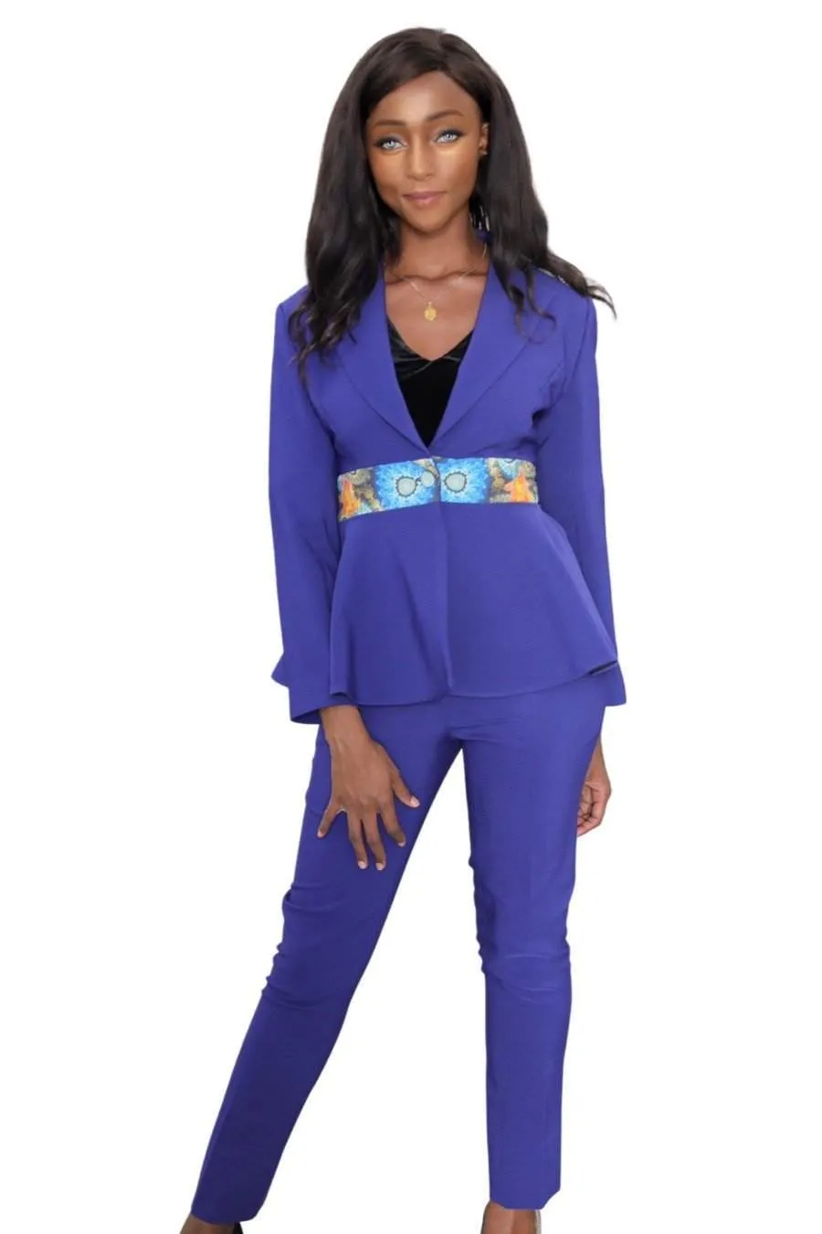 African Blue Suit Elegant