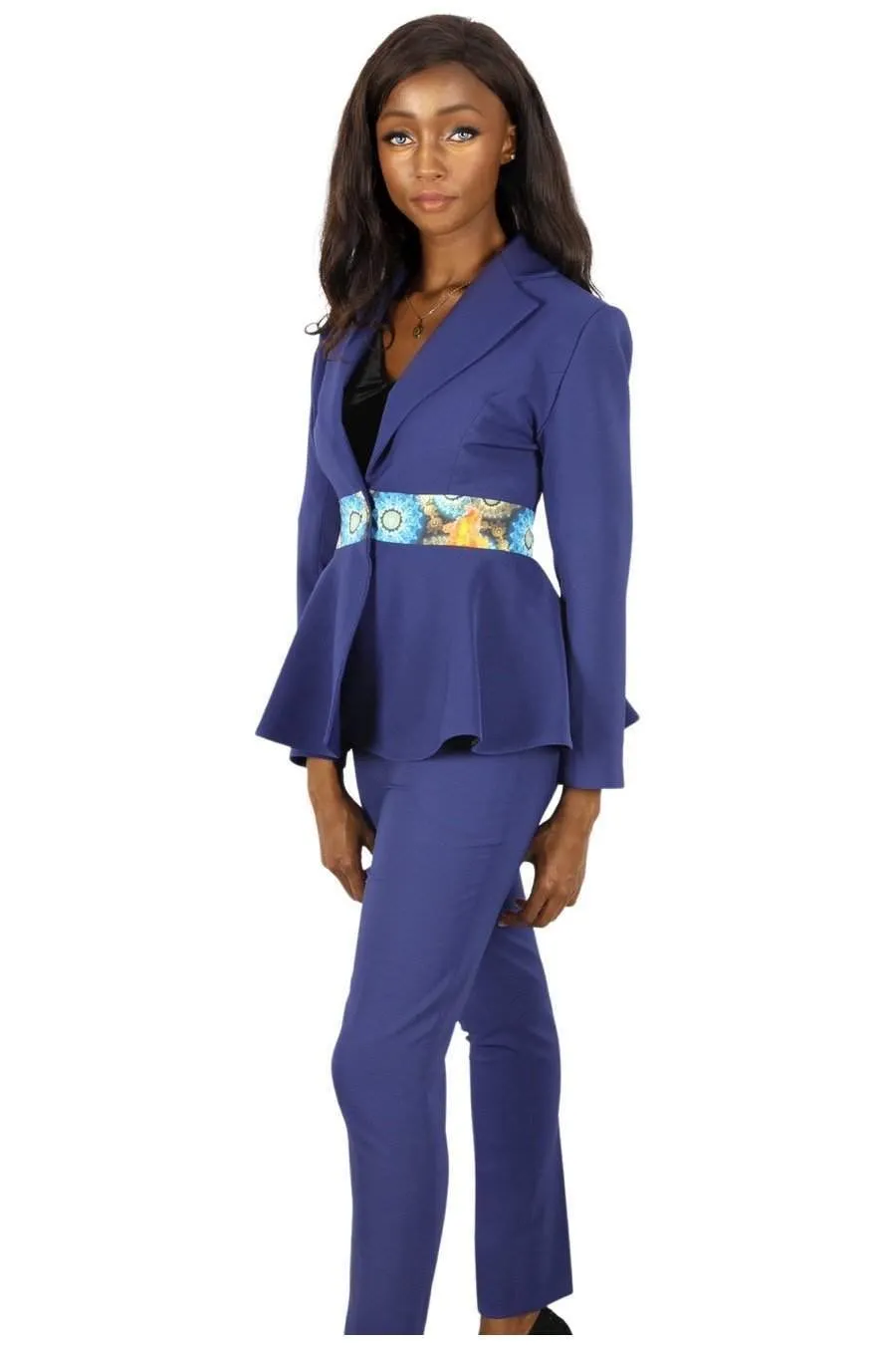 African Blue Suit Elegant
