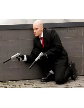 Agent 47 Custom Jacket   Pants Red Tie