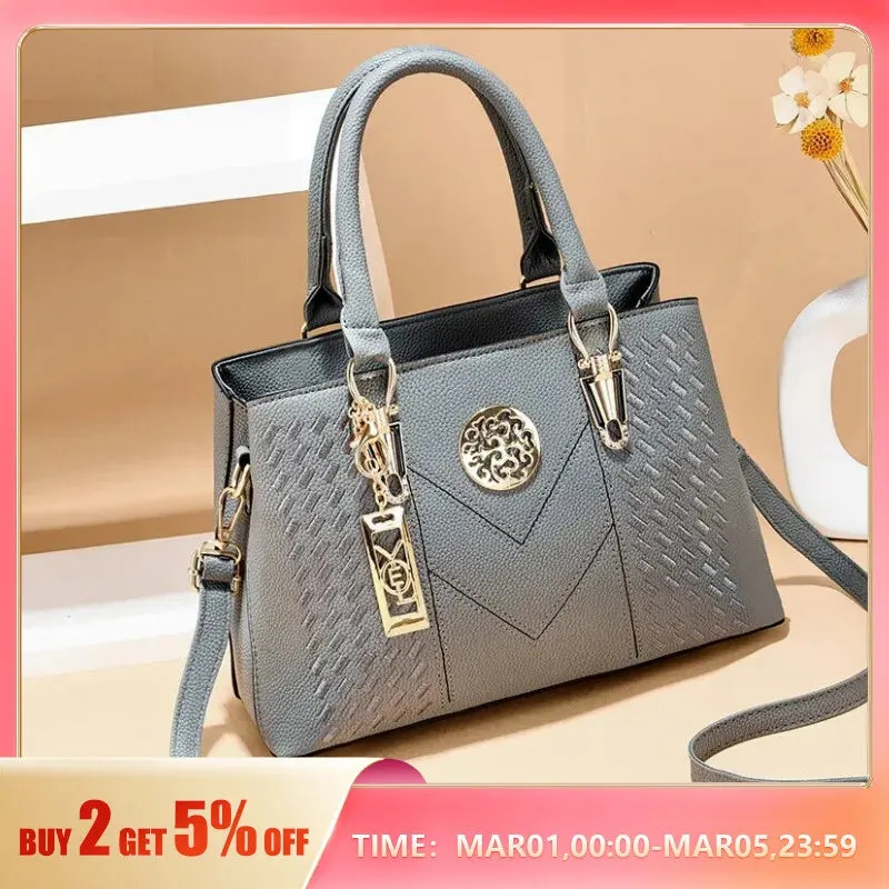 Business Woman's Classic PU Leather Crossbody/Messenger Shoulder Bag