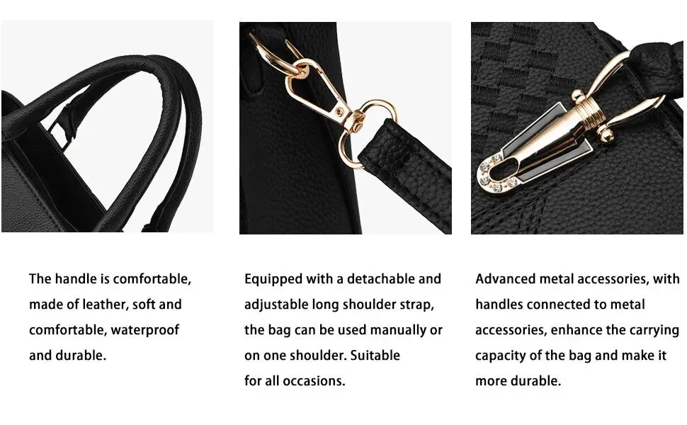 Business Woman's Classic PU Leather Crossbody/Messenger Shoulder Bag