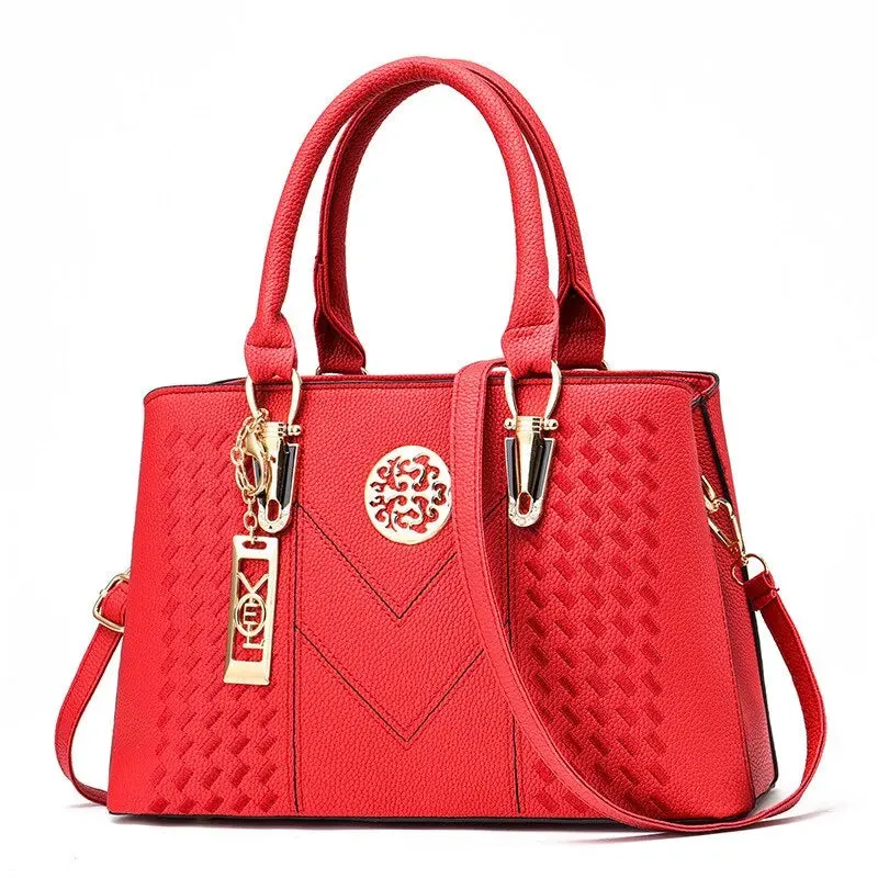 Business Woman's Classic PU Leather Crossbody/Messenger Shoulder Bag