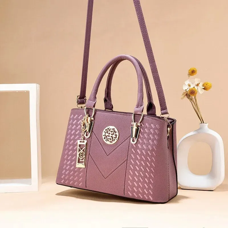 Business Woman's Classic PU Leather Crossbody/Messenger Shoulder Bag