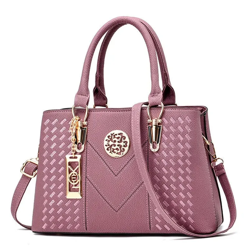 Business Woman's Classic PU Leather Crossbody/Messenger Shoulder Bag