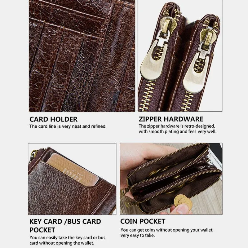 Casual RFID Multifunctional Wallet With Chain