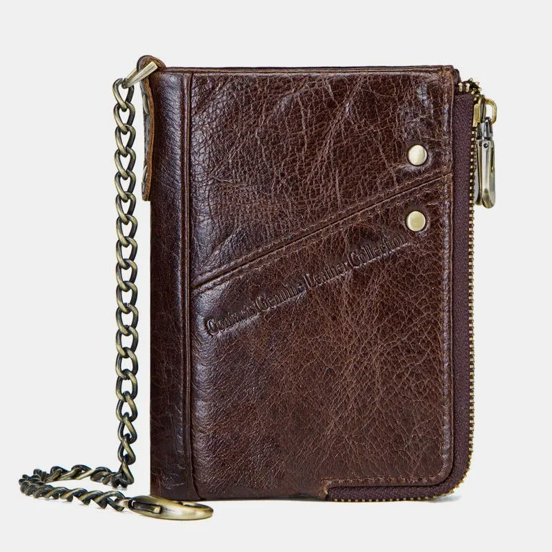 Casual RFID Multifunctional Wallet With Chain