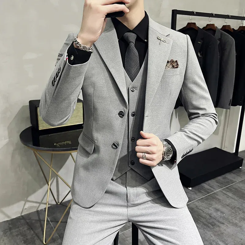 Fashion Solid Color business office Suit