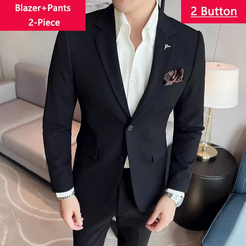 Fashion Solid Color business office Suit