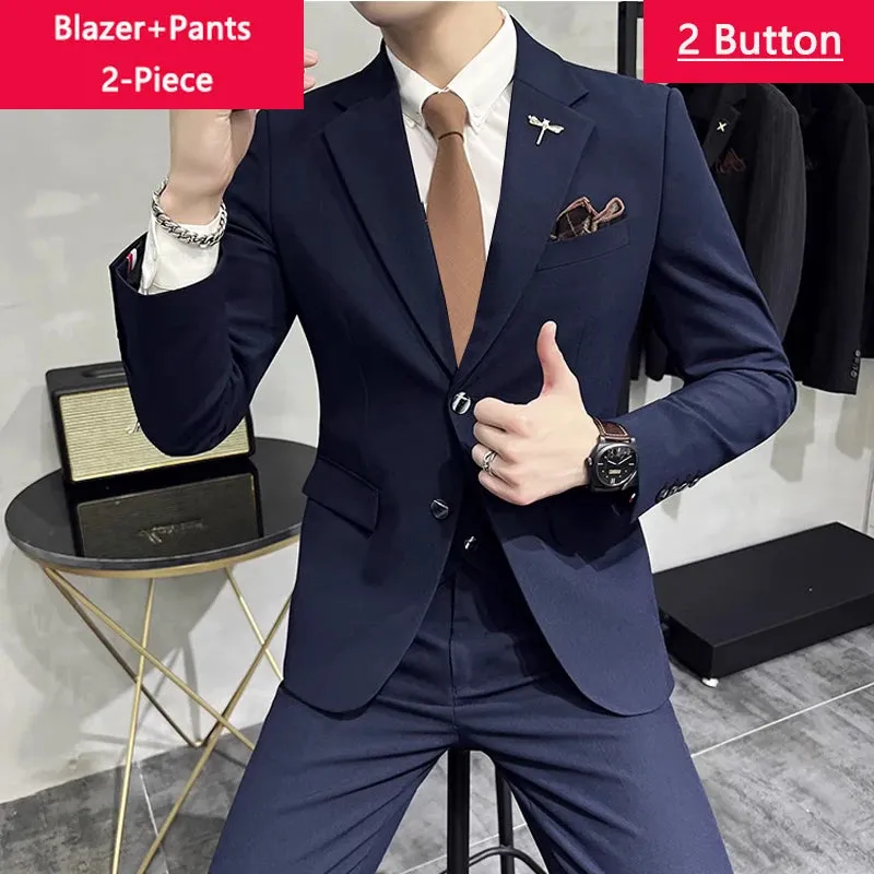 Fashion Solid Color business office Suit