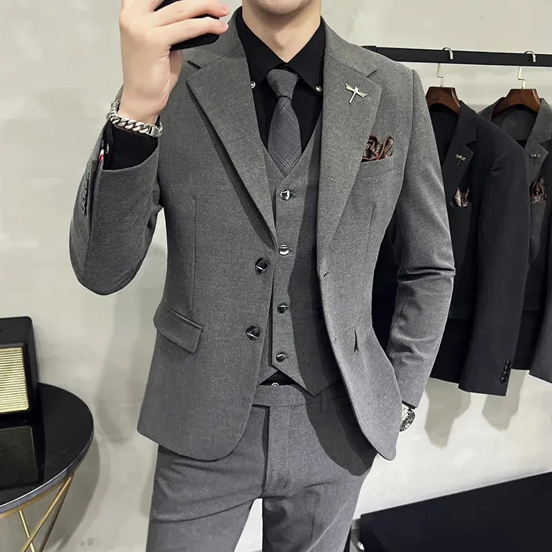 Fashion Solid Color business office Suit