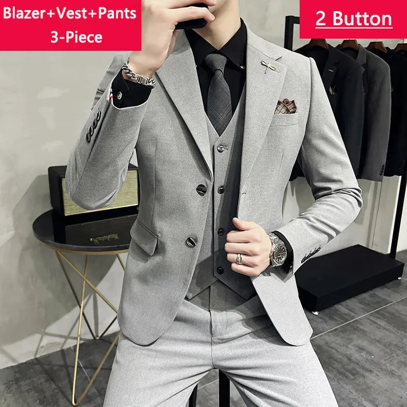 Fashion Solid Color business office Suit