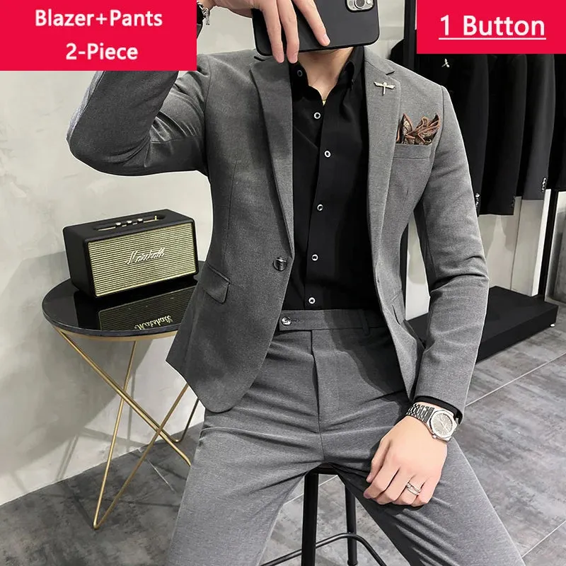 Fashion Solid Color business office Suit