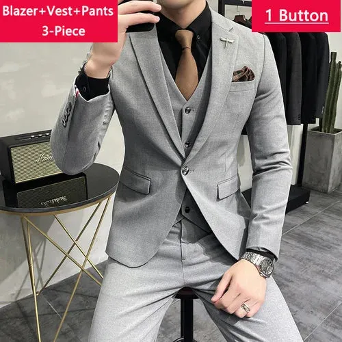 Fashion Solid Color business office Suit