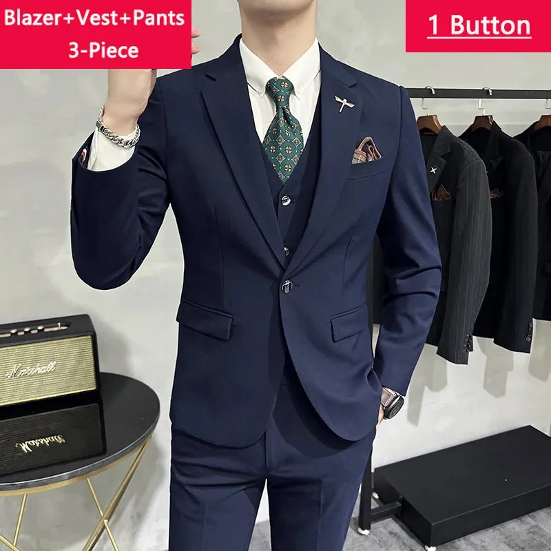 Fashion Solid Color business office Suit