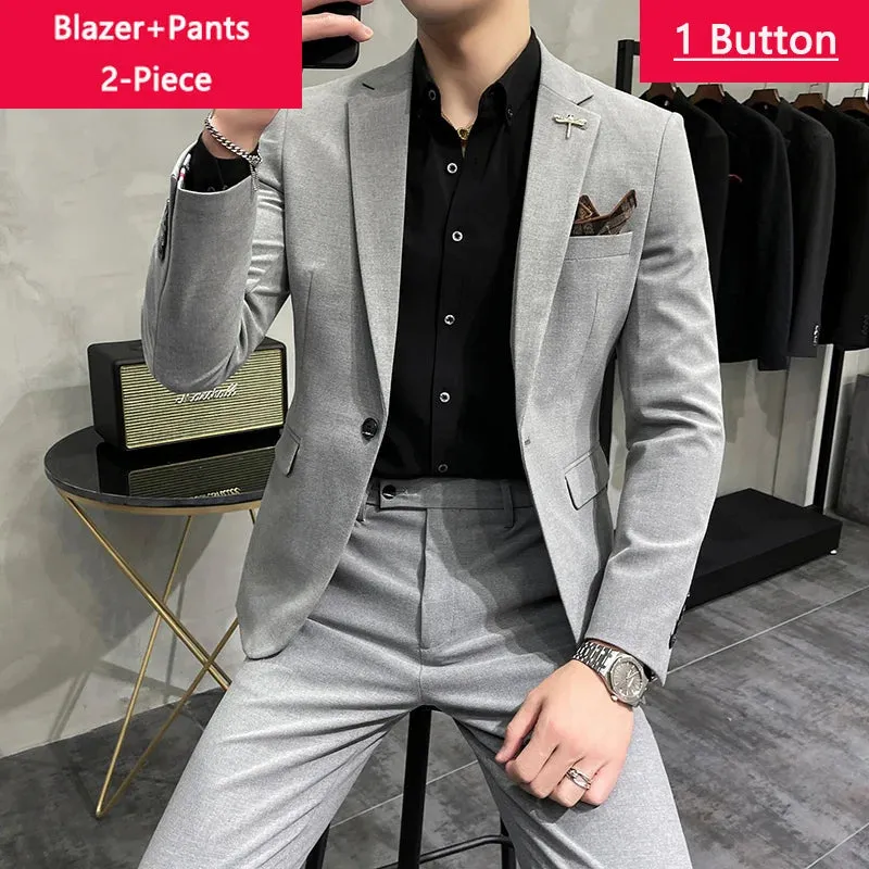 Fashion Solid Color business office Suit