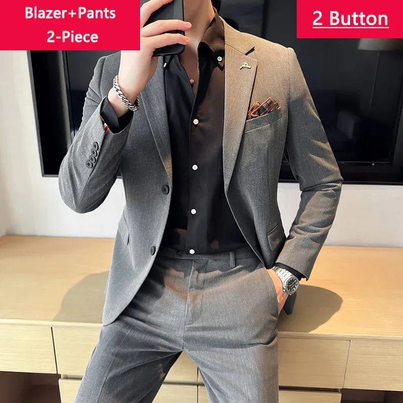 Fashion Solid Color business office Suit