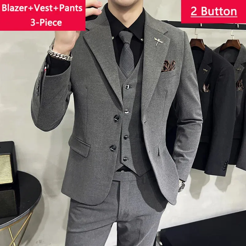 Fashion Solid Color business office Suit
