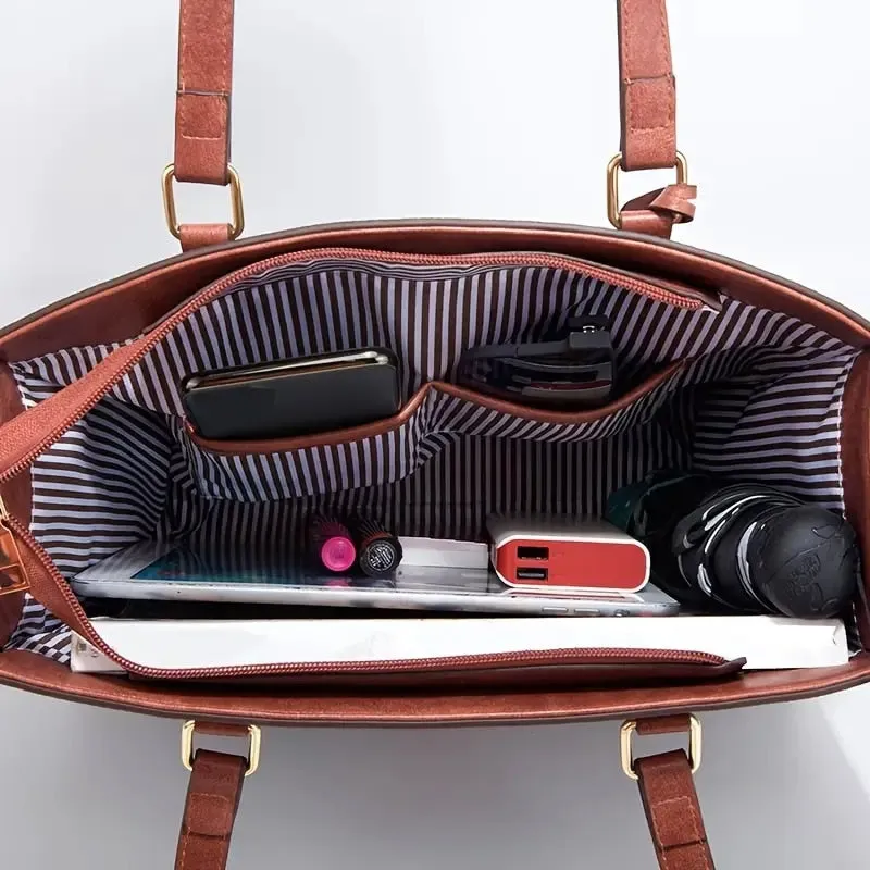 Fashion Three Piece Set Mother Bag Handheld Women's Bag One Shoulder Diagonal Straddle Bag Large Capacity