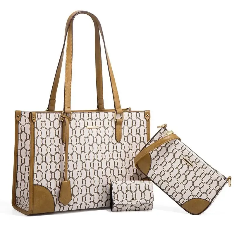 Fashion Three Piece Set Mother Bag Handheld Women's Bag One Shoulder Diagonal Straddle Bag Large Capacity