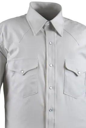 Flying R Ranchwear - Ivory Solid Oxford - Long Sleeve - Snaps