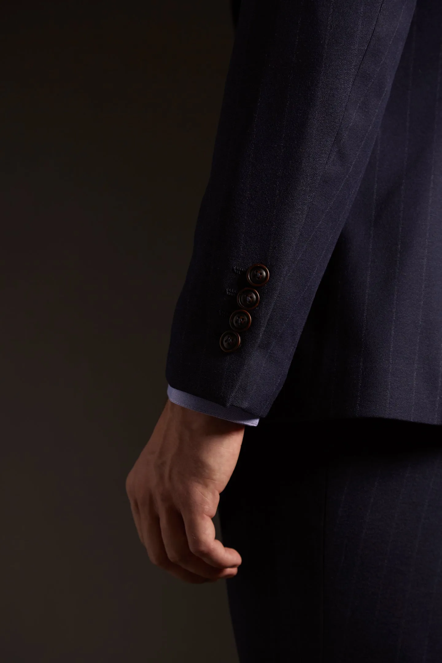 Futako Navy Chalk Stripe Suit