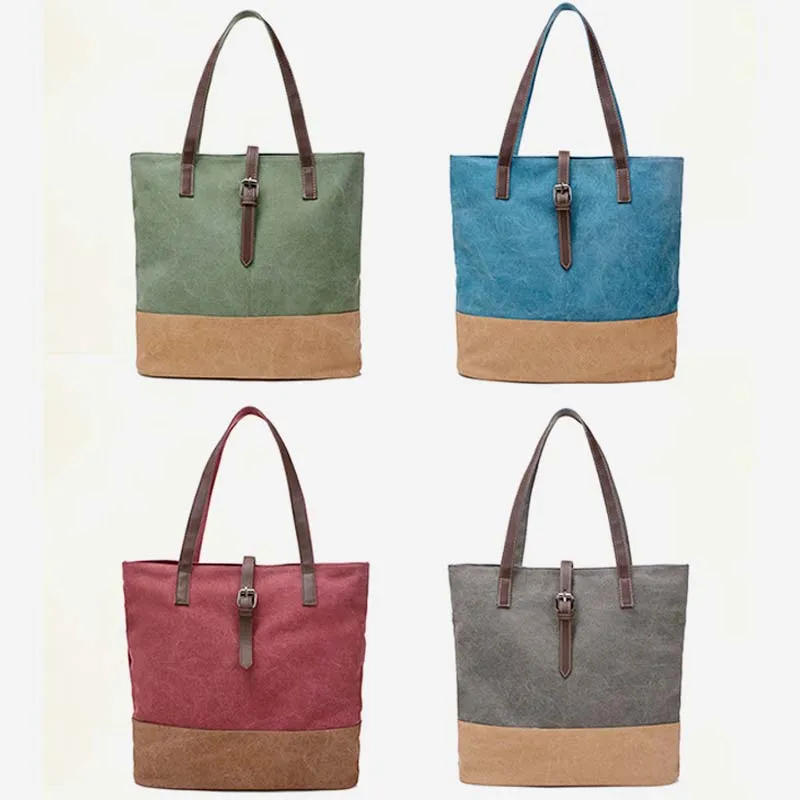 Large Capacity Vintage British Style Handbag Shoulder Bag