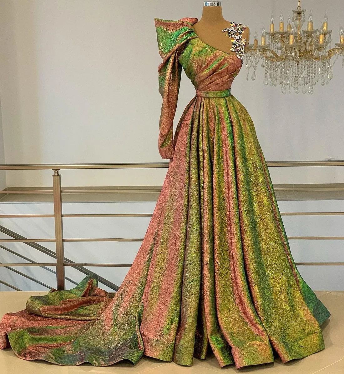 Leslie Multicolor Beautiful Evening Dress