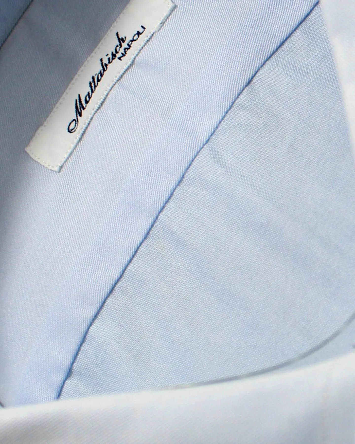 Mattabisch Dress Shirt Solid Blue - Sartorial 39 - 15 1/2
