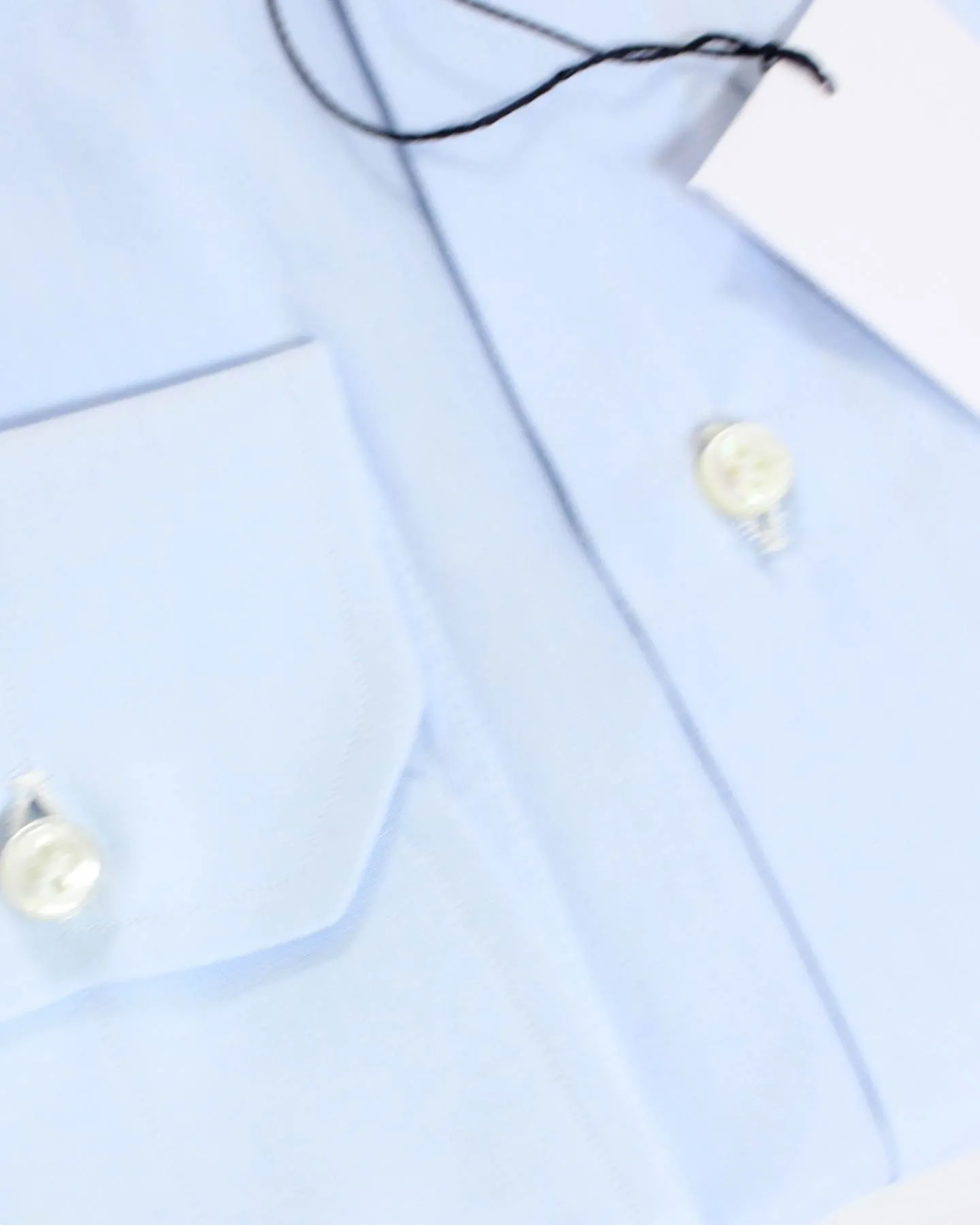 Mattabisch Dress Shirt Solid Blue - Sartorial 39 - 15 1/2