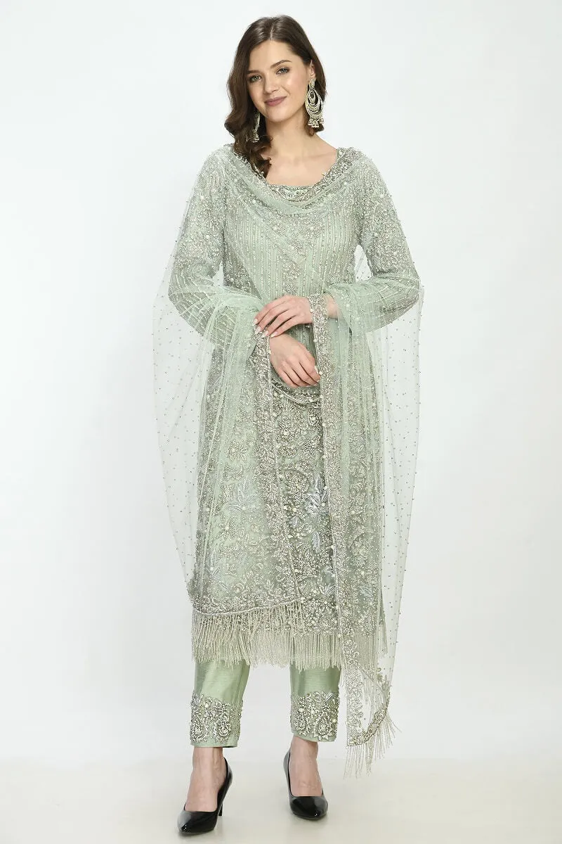 Mint Green Kameez Trouser