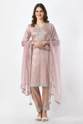 Pink Kameez Trouser Dupatta