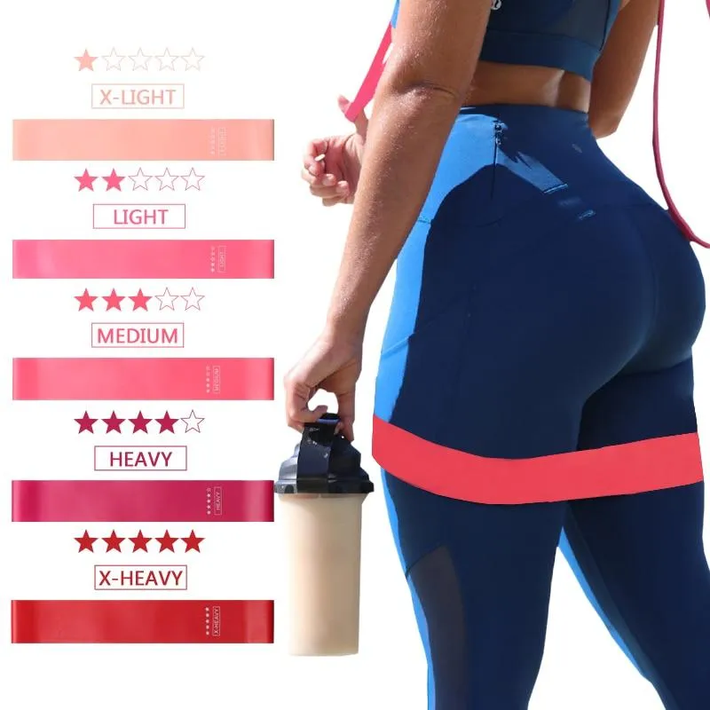 Resistance Bands Fitness Gum Exercise Gradient Color Sports Elastic Band Strength Training Athletic Rubber Loop Workout Expander