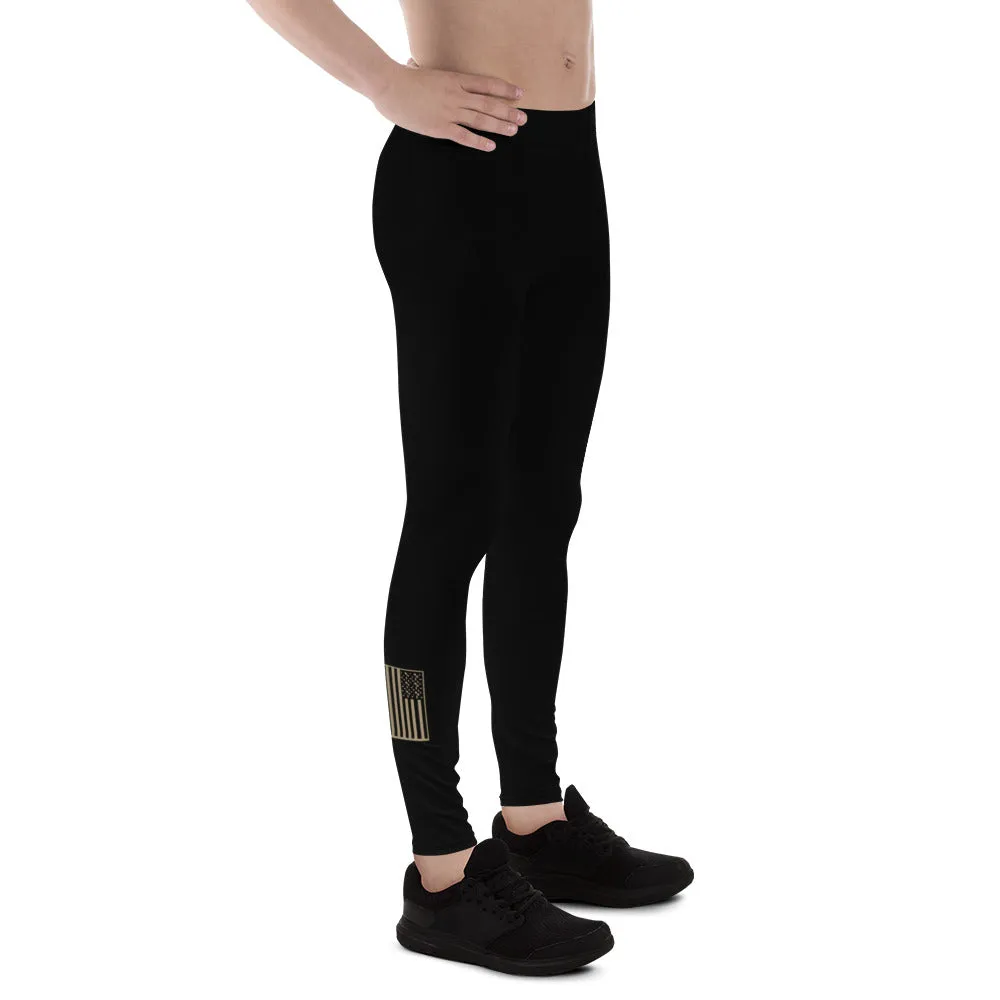 USA Flag (desert tan) - Men's Leggings